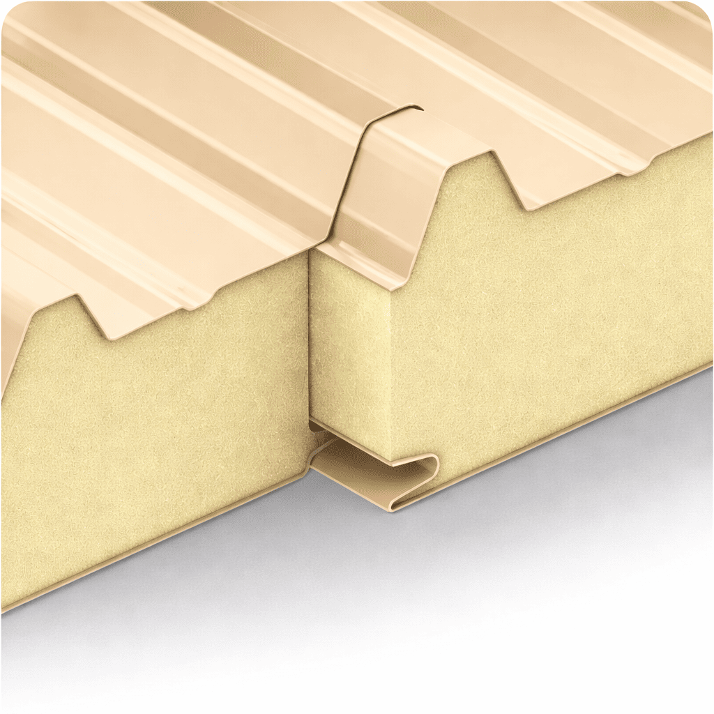 Кровельные сэндвич-панели с наполнителем из пенополистирола толщиной 250 мм, цвет RAL 1015 ПрофЛайн, купить Кровельные сэндвич-панели с наполнителем из пенополистирола толщиной 250 мм, цвет RAL 1015 в ПрофЛайн