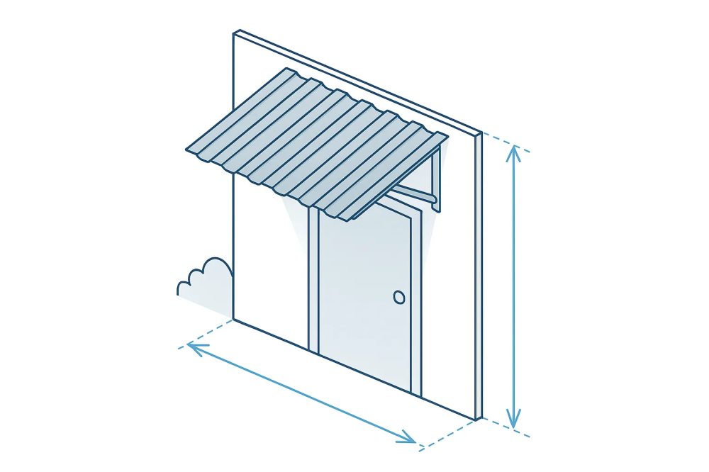 Козырёк из профнастила над входом: практичное и стильное решение ПрофЛайн