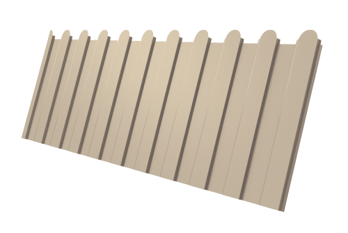 Профнастил С8A v02 фигурный Grand Line 0,45 Drap TX RAL 1015 светлая слоновая кость Профлайн