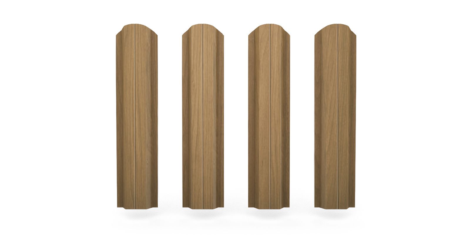 Штакетник металлический П-образный фигурный, цвет золотистый дуб, длина 2 м, двусторонняя окраска ПрофЛайн, купить Штакетник металлический П-образный фигурный, цвет золотистый дуб, длина 2 м, двусторонняя окраска в ПрофЛайн