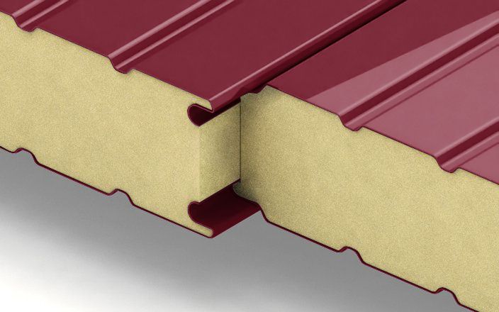 Стеновые сэндвич-панели с наполнителем из пенополиуретана толщиной 60 мм, ширина 1160 мм, цвет RAL 3011 ПрофЛайн, купить Стеновые сэндвич-панели с наполнителем из пенополиуретана толщиной 60 мм, ширина 1160 мм, цвет RAL 3011 в ПрофЛайн