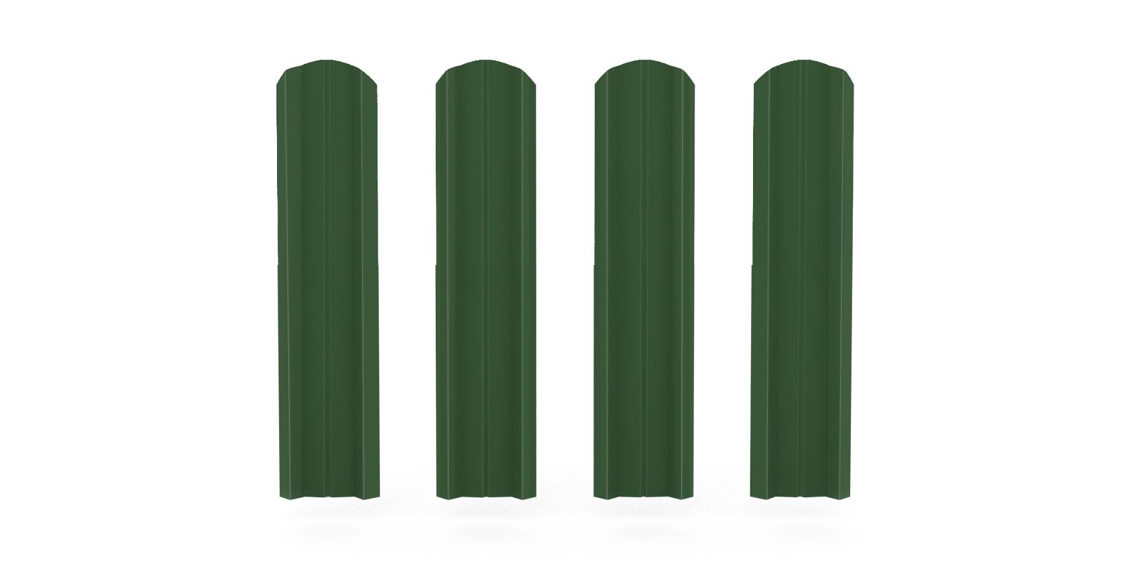 Штакетник металлический М-образный фигурный, цвет RAL 6029, длина 2 м, односторонняя окраска ПрофЛайн, купить Штакетник металлический М-образный фигурный, цвет RAL 6029, длина 2 м, односторонняя окраска в ПрофЛайн