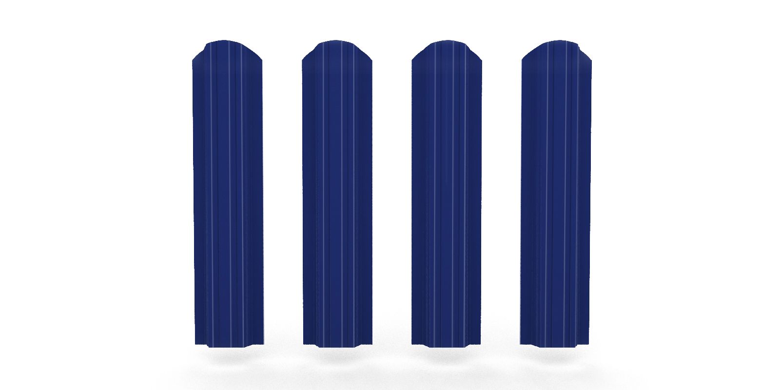 Штакетник металлический прямоугольный фигурный, цвет RAL 5005, длина 1,8 м, двусторонняя окраска ПрофЛайн, купить Штакетник металлический прямоугольный фигурный, цвет RAL 5005, длина 1,8 м, двусторонняя окраска в ПрофЛайн