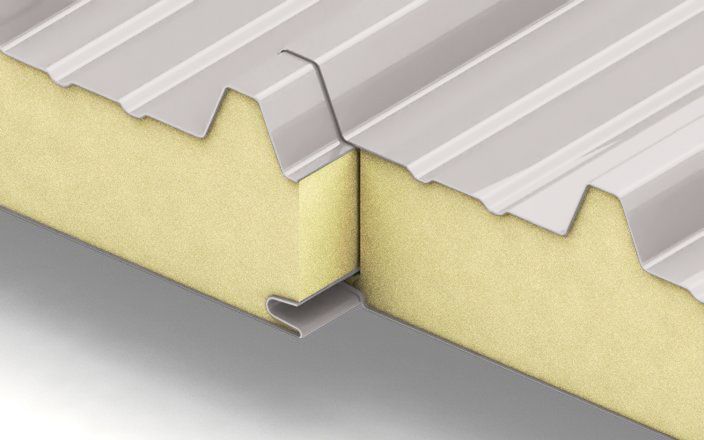 Кровельные сэндвич-панели с наполнителем из пенополиизоцианурата толщиной 50 мм, цвет RAL 7047 ПрофЛайн, купить Кровельные сэндвич-панели с наполнителем из пенополиизоцианурата толщиной 50 мм, цвет RAL 7047 в ПрофЛайн