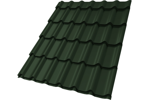 Металлочерепица Классик ("Classic") v01 0,5 Satin Matt TX RAL 6020 хромовая зелень ПрофЛайн, купить Металлочерепица Классик ("Classic") v01 0,5 Satin Matt TX RAL 6020 хромовая зелень в ПрофЛайн