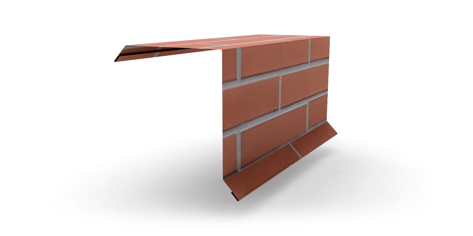 Планка торцевая с покрытием ECOSTEEL®,  цвет кирпич ПрофЛайн, купить Планка торцевая с покрытием ECOSTEEL®,  цвет кирпич в ПрофЛайн