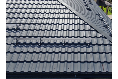 Металлочерепица "Квинта плюс" ("Kvinta plus") 0,5 Satin Matt RAL 7024 мокрый асфальт ПрофЛайн, купить Металлочерепица "Квинта плюс" ("Kvinta plus") 0,5 Satin Matt RAL 7024 мокрый асфальт в ПрофЛайн