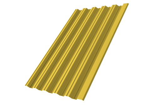 Профнастил НС35R Grand Line 0,45 PE RAL 1018 цинково-желтый Профлайн