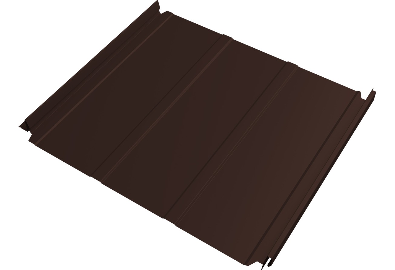 Кликфальц Double Pro Line 0,45 Drap ТХ двухсторонний с пленкой на замках RAL 8017 шоколад ПрофЛайн, купить Кликфальц Double Pro Line 0,45 Drap ТХ двухсторонний с пленкой на замках RAL 8017 шоколад в ПрофЛайн