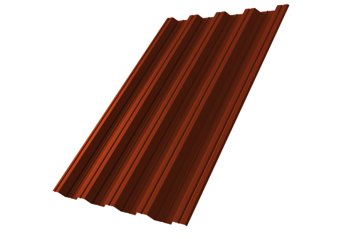 Профнастил НС44R Grand Line 0,5 Satin RAL 3009 оксидно-красный Профлайн