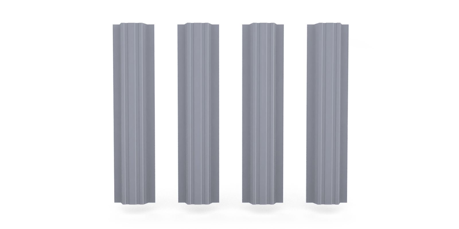 Штакетник металлический прямоугольный, цвет RAL 9006, длина 2 м, односторонняя окраска ПрофЛайн, купить Штакетник металлический прямоугольный, цвет RAL 9006, длина 2 м, односторонняя окраска в ПрофЛайн