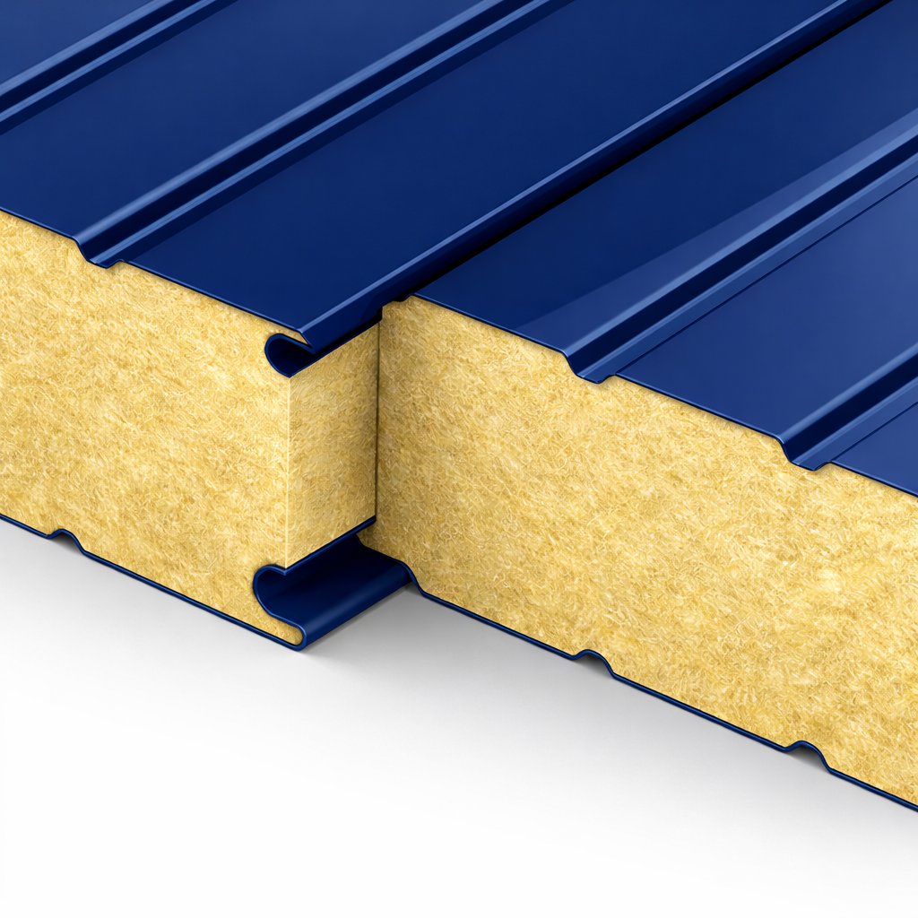 Кровельные сэндвич-панели с наполнителем из пенополистирола толщиной 250 мм, цвет RAL 5005 ПрофЛайн, купить Кровельные сэндвич-панели с наполнителем из пенополистирола толщиной 250 мм, цвет RAL 5005 в ПрофЛайн