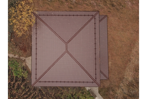 Металлочерепица "Квинта Уно" ("Kvinta Uno") 0,5 Satin RAL 8017 шоколад ПрофЛайн, купить Металлочерепица "Квинта Уно" ("Kvinta Uno") 0,5 Satin RAL 8017 шоколад в ПрофЛайн