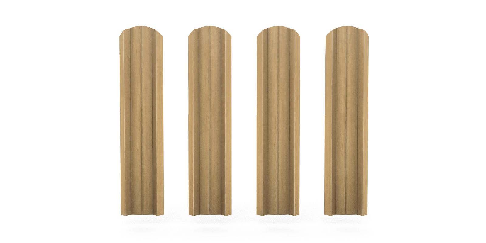 Штакетник металлический М-образный фигурный, цвет клён, длина 1,6 м, двусторонняя окраска ПрофЛайн, купить Штакетник металлический М-образный фигурный, цвет клён, длина 1,6 м, двусторонняя окраска в ПрофЛайн