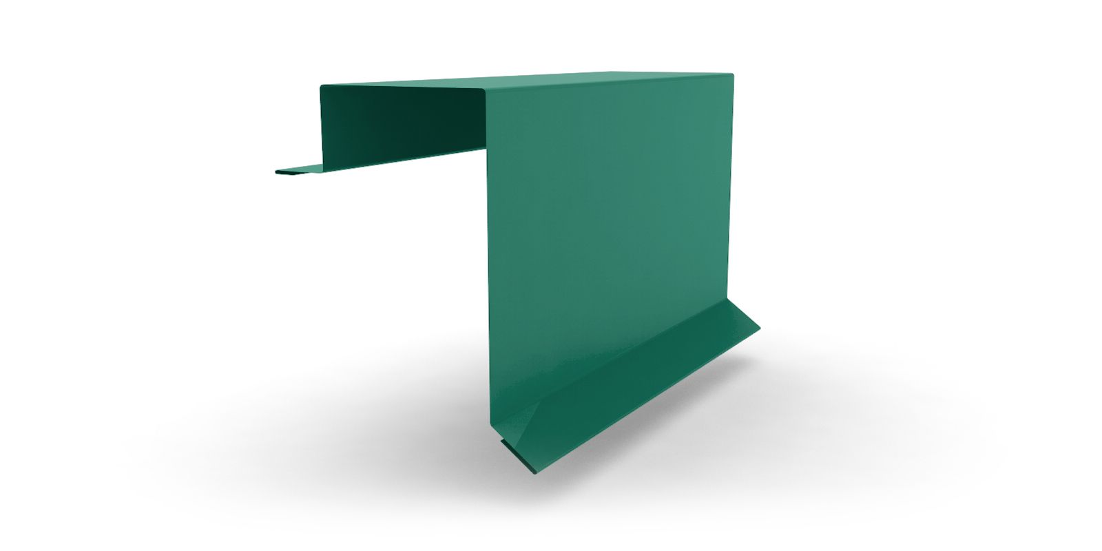 Планка торцевая фальц с покрытием Полиэстер,  цвет RAL 5021 ПрофЛайн, купить Планка торцевая фальц с покрытием Полиэстер,  цвет RAL 5021 в ПрофЛайн