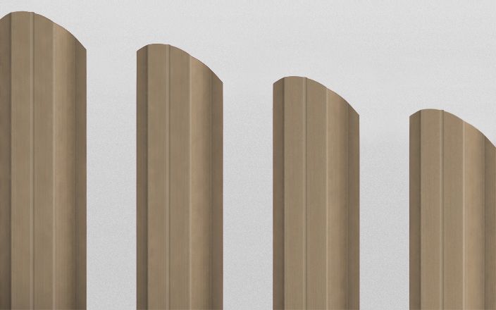 Штакетник металлический П-образный фигурный, цвет рябина, длина 1,8 м, односторонняя окраска ПрофЛайн, купить Штакетник металлический П-образный фигурный, цвет рябина, длина 1,8 м, односторонняя окраска в ПрофЛайн