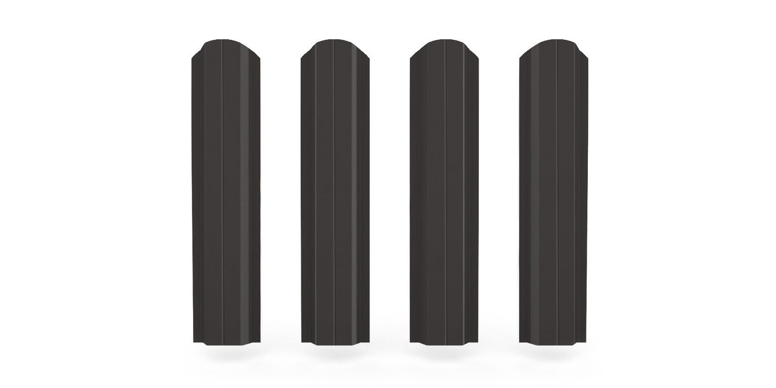 Штакетник металлический П-образный фигурный, цвет RR 32, длина 1,8 м, двусторонняя окраска ПрофЛайн, купить Штакетник металлический П-образный фигурный, цвет RR 32, длина 1,8 м, двусторонняя окраска в ПрофЛайн