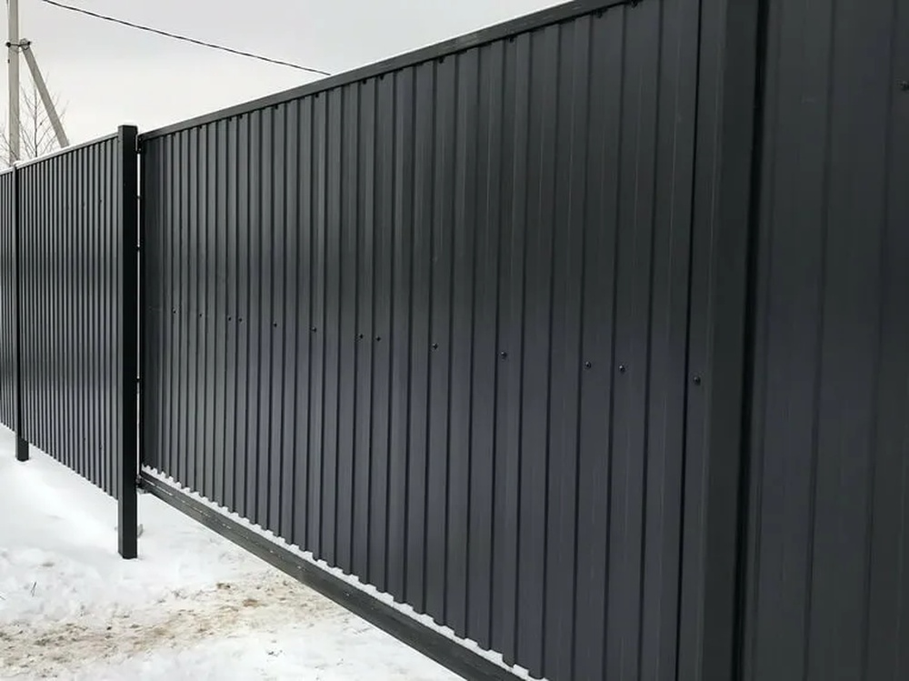 Профнастил Металл Профиль С-8 0,4 Полиэстер матовый двусторонний RAL 7024/7024 Серый графит/Серый графит | B Профлайн