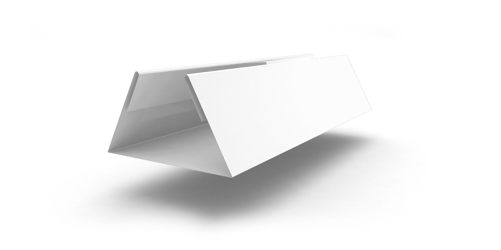 Планка стыковочная составная нижняя с покрытием PVDF, цвет RAL 9003 ПрофЛайн, купить Планка стыковочная составная нижняя с покрытием PVDF, цвет RAL 9003 в ПрофЛайн