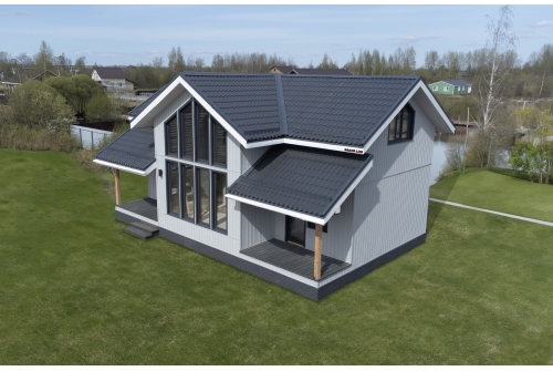 Металлочерепица Классик ("Classic") v01 0,5 Satin RAL 7024 мокрый асфальт ПрофЛайн, купить Металлочерепица Классик ("Classic") v01 0,5 Satin RAL 7024 мокрый асфальт в ПрофЛайн