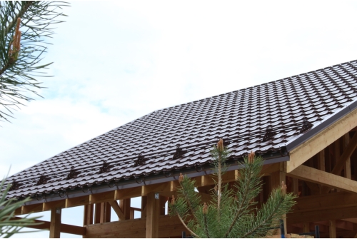 Металлочерепица "Квинта плюс" ("Kvinta plus") 0,5 Satin RAL 8017 шоколад ПрофЛайн, купить Металлочерепица "Квинта плюс" ("Kvinta plus") 0,5 Satin RAL 8017 шоколад в ПрофЛайн