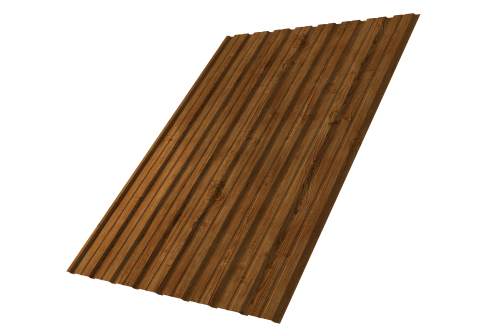 Профнастил С10B Grand Line 0,45 Print Elite Golden Wood TwinColor Профлайн