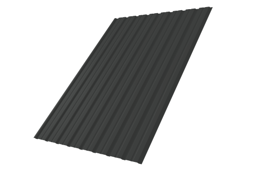 Профнастил С10B Grand Line 0,45 PE с пленкой RAL 7016 антрацитово-серый Профлайн