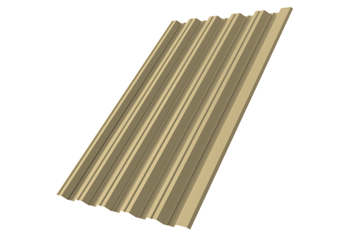 Профнастил НС35R Grand Line 0,45 PE RAL 1014 слоновая кость Профлайн