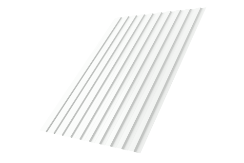 Профнастил С8B v01 Grand Line 0,45 PE RAL 9003 сигнальный белый Профлайн