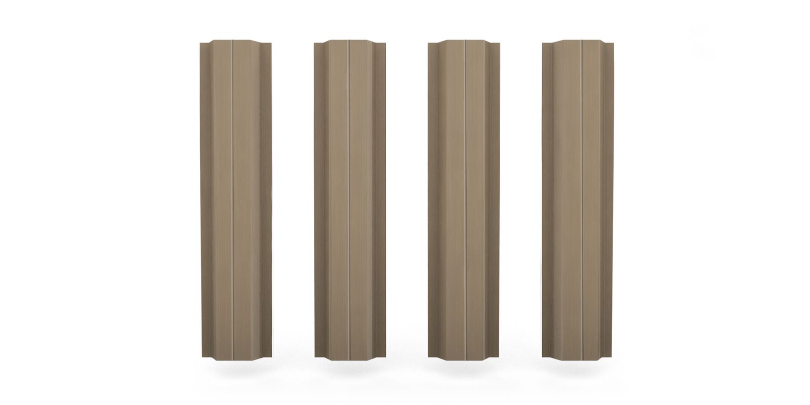 Штакетник металлический П-образный с ребром жёсткости, цвет рябина, длина 1,8 м, Односторонняя окраска ПрофЛайн, купить Штакетник металлический П-образный с ребром жёсткости, цвет рябина, длина 1,8 м, Односторонняя окраска в ПрофЛайн