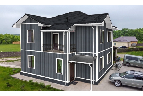 Металлочерепица Классик ("Classic") v01 0,5 Rooftop Бархат RAL 7024 мокрый асфальт ПрофЛайн, купить Металлочерепица Классик ("Classic") v01 0,5 Rooftop Бархат RAL 7024 мокрый асфальт в ПрофЛайн