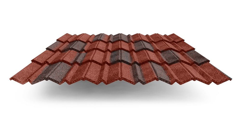 Композитная черепица Metrotile MetroClassic, цвет красно-черный ПрофЛайн, купить Композитная черепица Metrotile MetroClassic, цвет красно-черный в ПрофЛайн