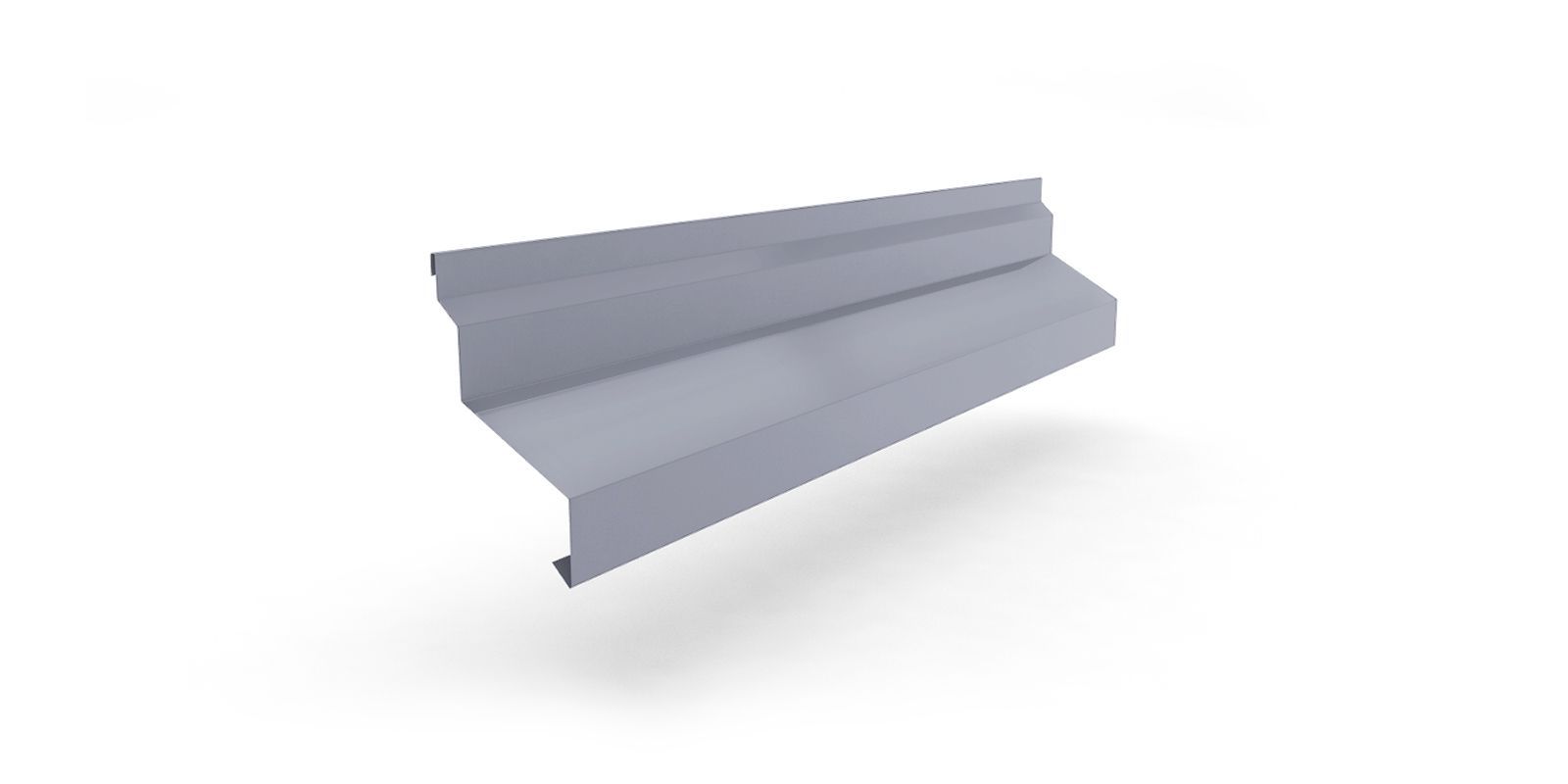 Планка отлива цокольного широкая для сэндвич-панелей с покрытием Полиэстер, цвет RAL 9006 ПрофЛайн, купить Планка отлива цокольного широкая для сэндвич-панелей с покрытием Полиэстер, цвет RAL 9006 в ПрофЛайн