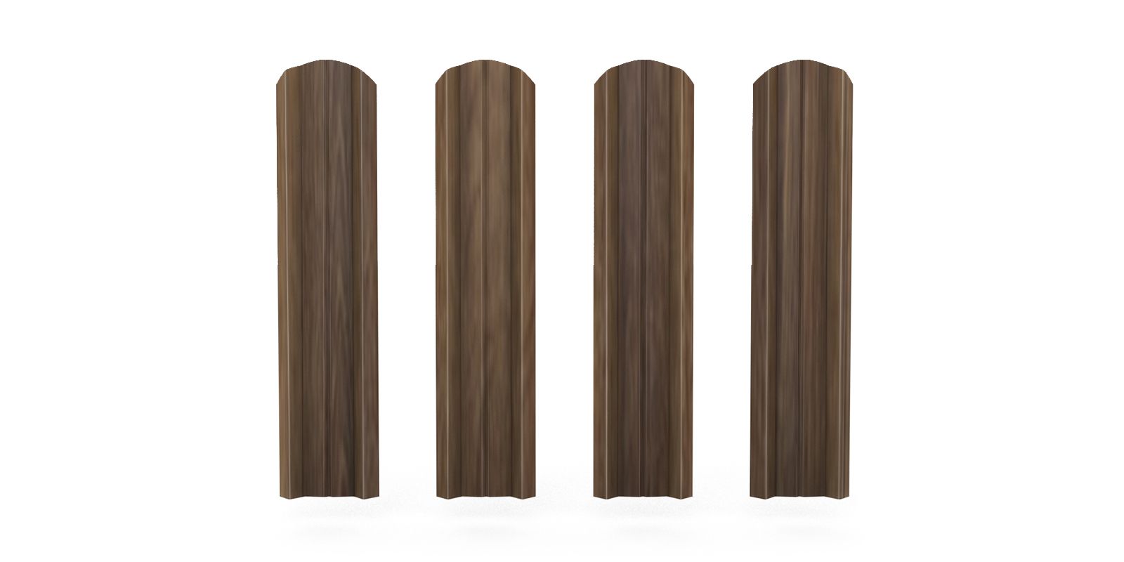 Штакетник металлический М-образный фигурный, цвет морёный дуб, длина 2 м, двусторонняя окраска ПрофЛайн, купить Штакетник металлический М-образный фигурный, цвет морёный дуб, длина 2 м, двусторонняя окраска в ПрофЛайн