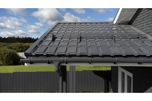 Металлочерепица "Квадро профи (Верховье)" ("Quadro Profi") v01 0,5 Satin RAL 7024 мокрый асфальт ПрофЛайн, купить Металлочерепица "Квадро профи (Верховье)" ("Quadro Profi") v01 0,5 Satin RAL 7024 мокрый асфальт в ПрофЛайн