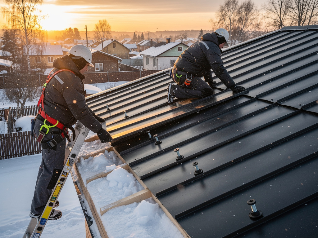 Зимний монтаж профнастила: можно ли крыть и ставить забор зимой без риска?