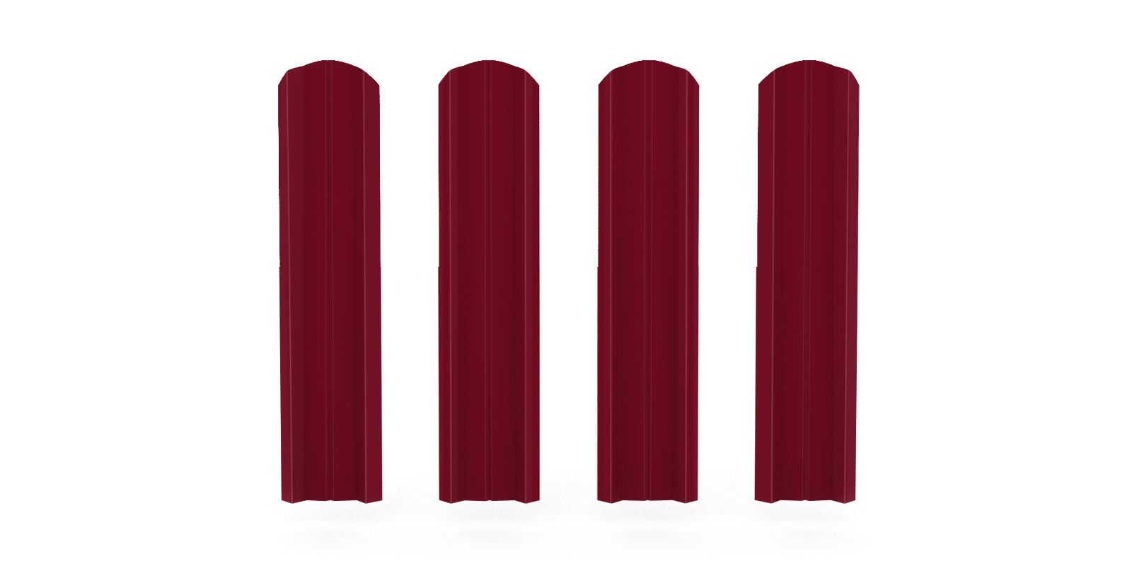 Штакетник металлический М-образный фигурный, цвет RAL 3011, длина 1,8 м, односторонняя окраска ПрофЛайн, купить Штакетник металлический М-образный фигурный, цвет RAL 3011, длина 1,8 м, односторонняя окраска в ПрофЛайн