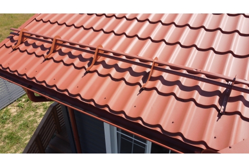 Металлочерепица Классик ("Classic") v01 0,5 Satin Matt RAL 8004 терракота ПрофЛайн, купить Металлочерепица Классик ("Classic") v01 0,5 Satin Matt RAL 8004 терракота в ПрофЛайн