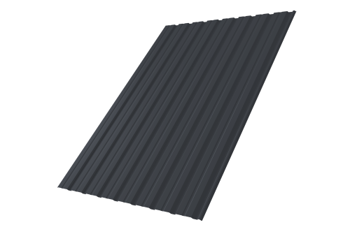 Профнастил С10R Grand Line 0,45 PE-Double RAL 7024 мокрый асфальт Профлайн