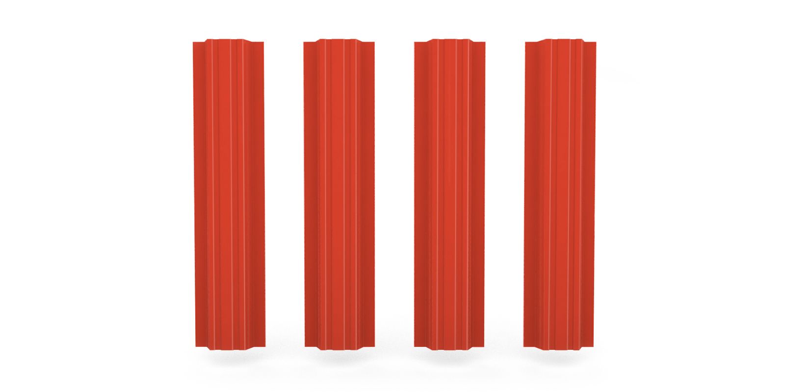 Штакетник металлический прямоугольный, цвет RAL 2008, длина 1,8 м, двусторонняя окраска ПрофЛайн, купить Штакетник металлический прямоугольный, цвет RAL 2008, длина 1,8 м, двусторонняя окраска в ПрофЛайн