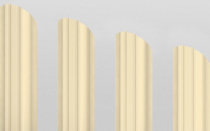 Штакетник металлический прямоугольный фигурный, цвет RAL 1015, длина 2 м, двусторонняя окраска ПрофЛайн, купить Штакетник металлический прямоугольный фигурный, цвет RAL 1015, длина 2 м, двусторонняя окраска в ПрофЛайн