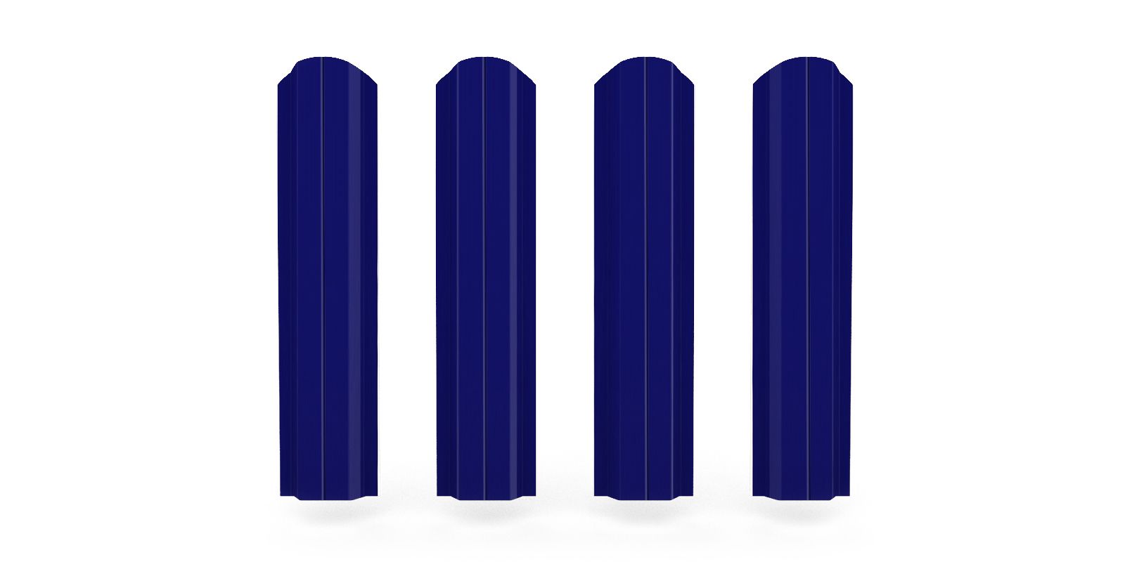 Штакетник металлический П-образный фигурный, цвет RAL 5002, длина 1,8 м, двусторонняя окраска ПрофЛайн, купить Штакетник металлический П-образный фигурный, цвет RAL 5002, длина 1,8 м, двусторонняя окраска в ПрофЛайн