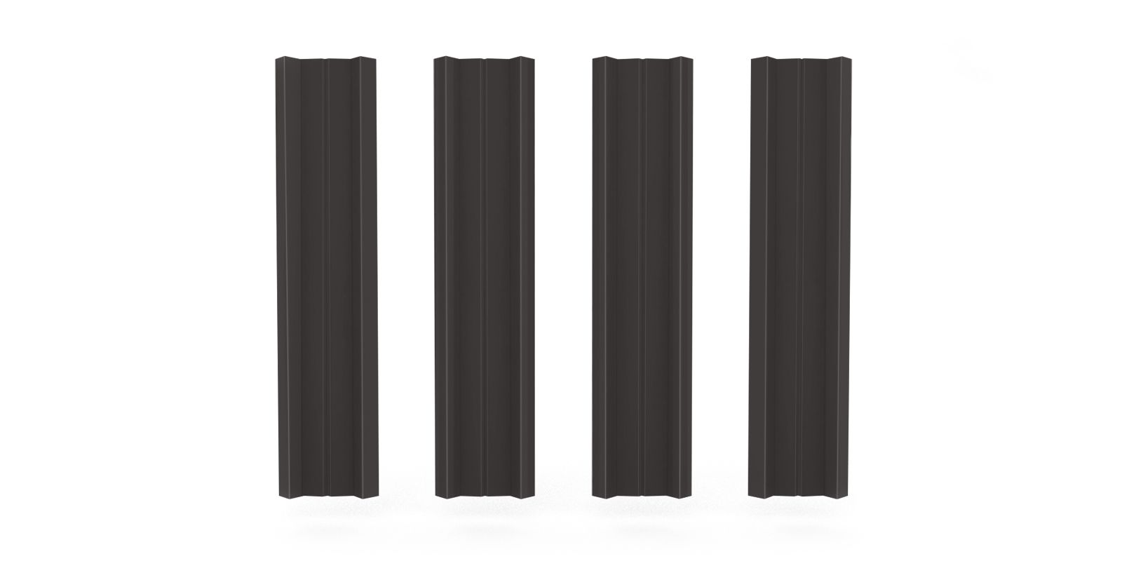 Штакетник металлический М-образный, цвет RR 32, длина 2 м, односторонняя окраска ПрофЛайн, купить Штакетник металлический М-образный, цвет RR 32, длина 2 м, односторонняя окраска в ПрофЛайн