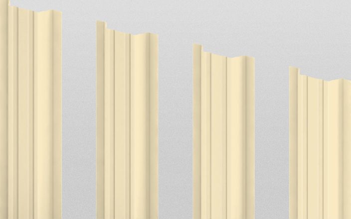 Штакетник металлический прямоугольный, цвет RAL 1015, длина 1,8 м, двусторонняя окраска ПрофЛайн, купить Штакетник металлический прямоугольный, цвет RAL 1015, длина 1,8 м, двусторонняя окраска в ПрофЛайн