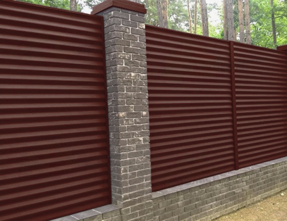 Профнастил Металл Профиль МП-18 0,45 VikingMP® RAL 8017 Коричневый шоколад | A Профлайн