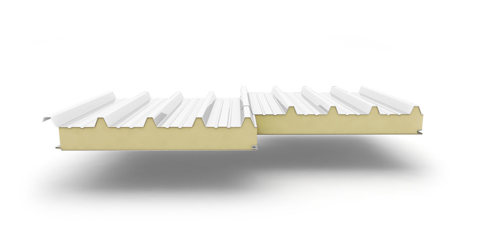 Кровельные сэндвич-панели с наполнителем из пенополиизоцианурата толщиной 200 мм, цвет RAL 9003 ПрофЛайн, купить Кровельные сэндвич-панели с наполнителем из пенополиизоцианурата толщиной 200 мм, цвет RAL 9003 в ПрофЛайн