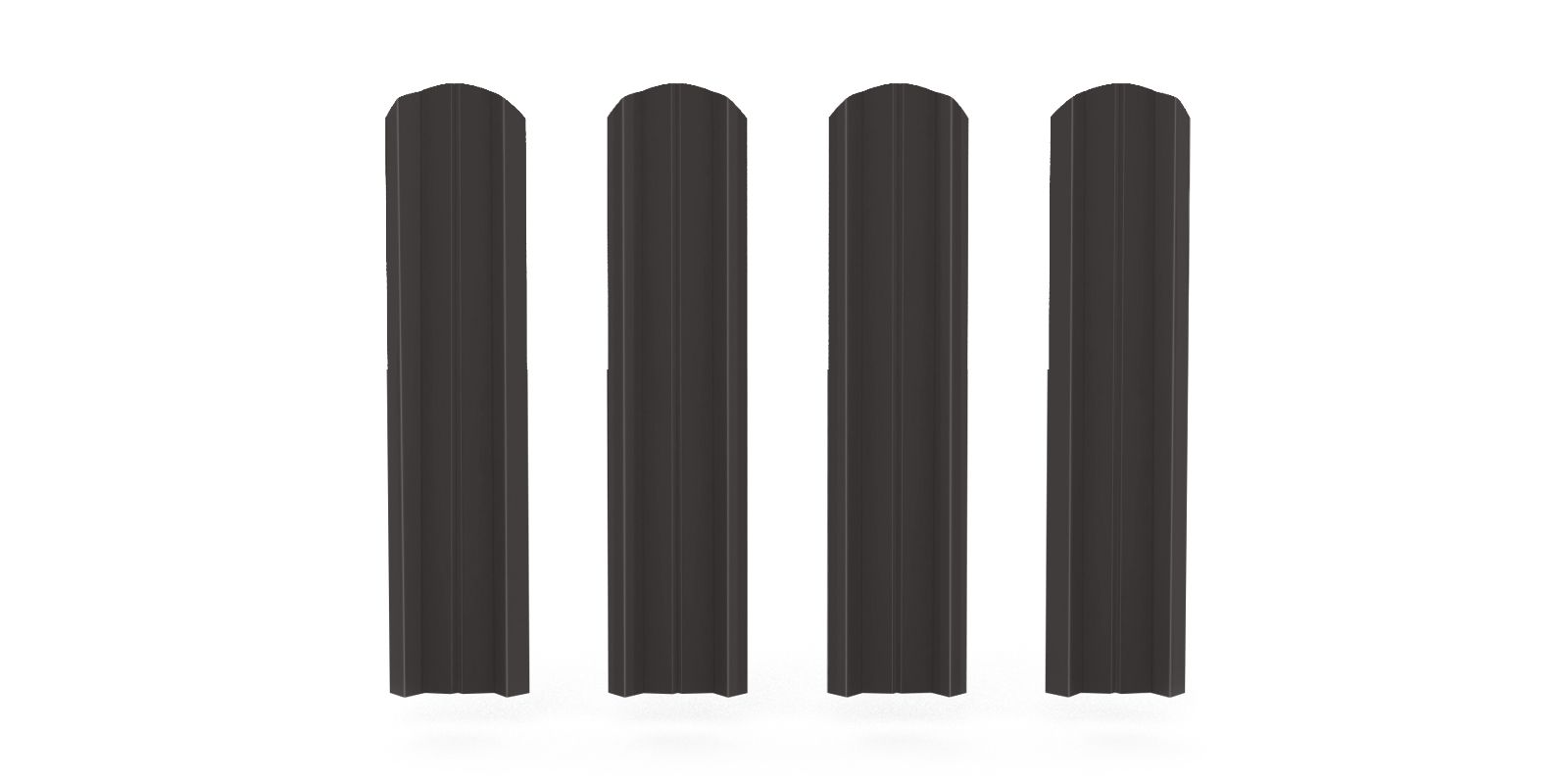 Штакетник металлический М-образный фигурный, цвет RR 32, длина 2 м, односторонняя окраска ПрофЛайн, купить Штакетник металлический М-образный фигурный, цвет RR 32, длина 2 м, односторонняя окраска в ПрофЛайн
