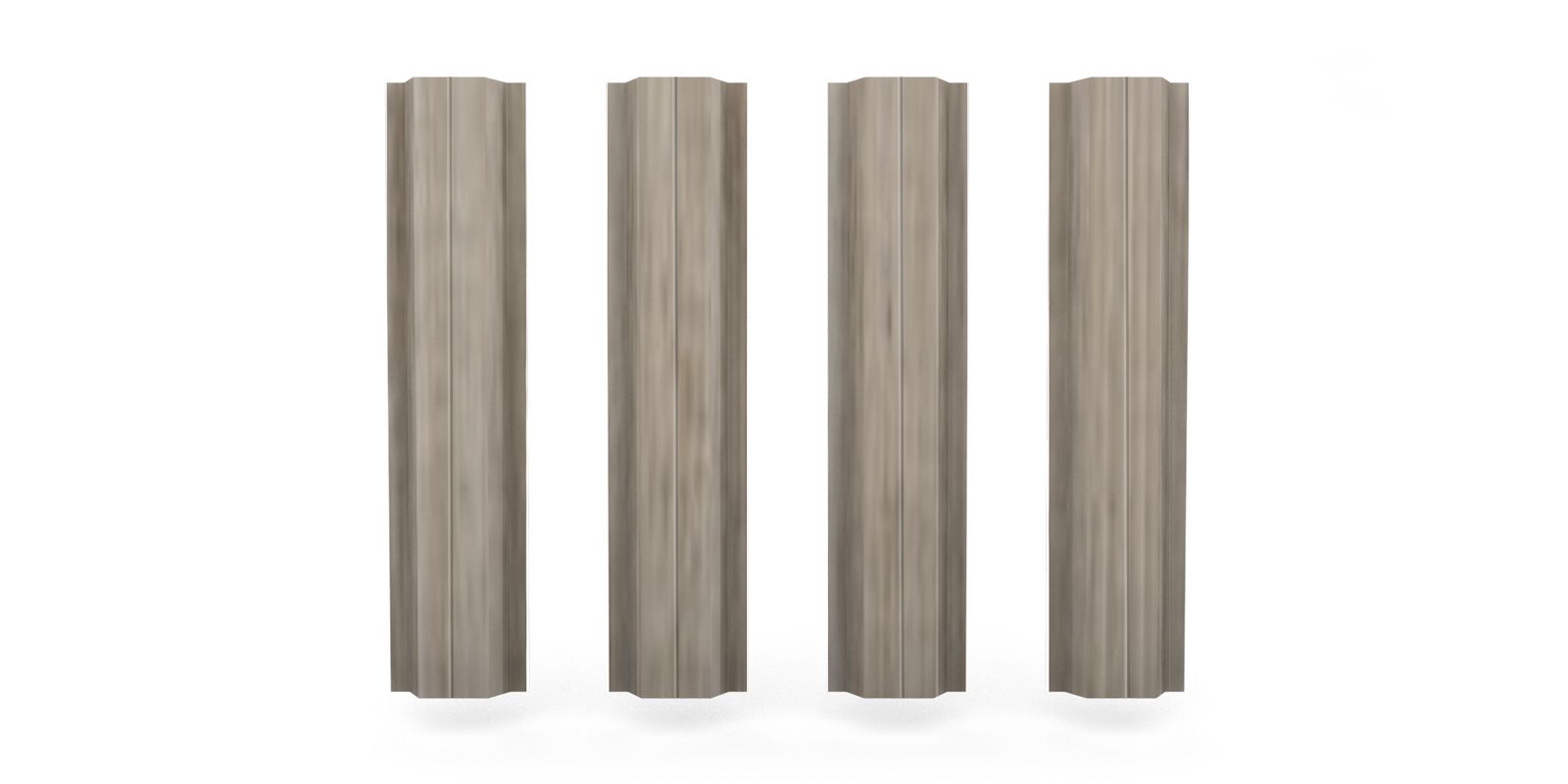 Штакетник металлический П-образный с ребром жёсткости, цвет беленый дуб, длина 2 м, Двусторонняя окраска ПрофЛайн, купить Штакетник металлический П-образный с ребром жёсткости, цвет беленый дуб, длина 2 м, Двусторонняя окраска в ПрофЛайн