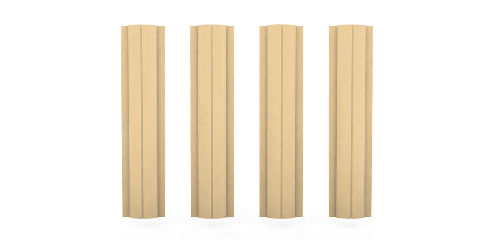 Штакетник металлический круглый, цвет RAL 1014, длина 2 м, двусторонняя окраска ПрофЛайн, купить Штакетник металлический круглый, цвет RAL 1014, длина 2 м, двусторонняя окраска в ПрофЛайн