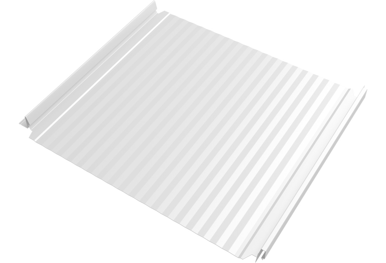 Кликфальц Double Pro Гофр 0,45 Drap ТХ с пленкой на замках RAL 9003 сигнальный белый ПрофЛайн, купить Кликфальц Double Pro Гофр 0,45 Drap ТХ с пленкой на замках RAL 9003 сигнальный белый в ПрофЛайн